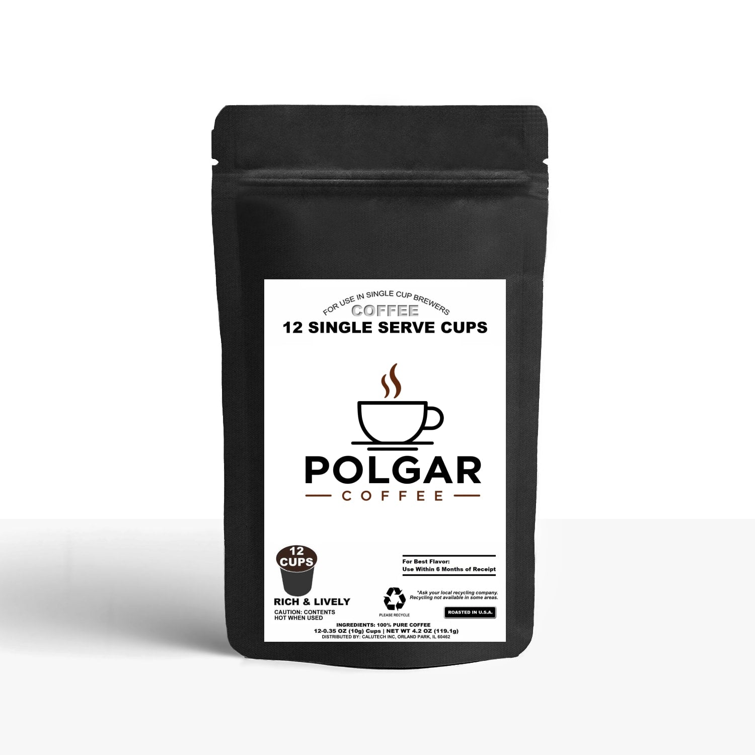 12 Pack Single Serve Coffee Capsules